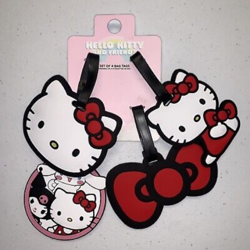 Hello Kitty Luggage Tags - Set of 4